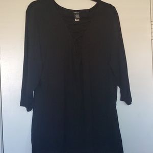 Torrid Black Top with Adjustable Neck